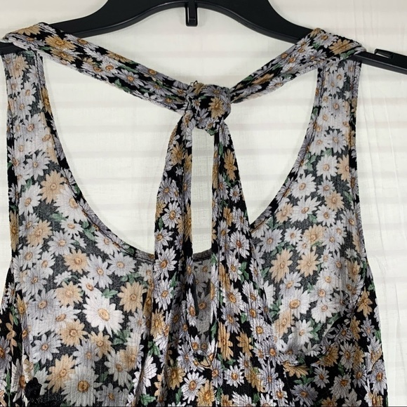 Forever 21 sunflower rayon sleeveless tunic blouse with open back small - Picture 2 of 10